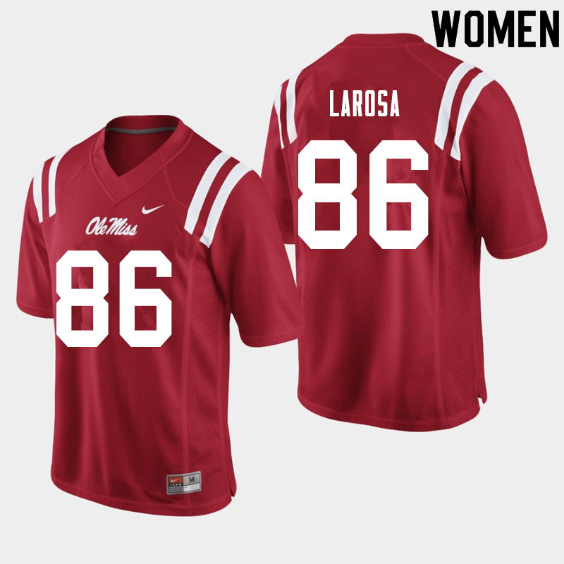 Jay LaRosa Ole Miss Rebels NCAA Women's Red #86 Stitched Limited College Football Jersey GEP1358MC